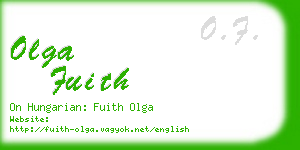 olga fuith business card
